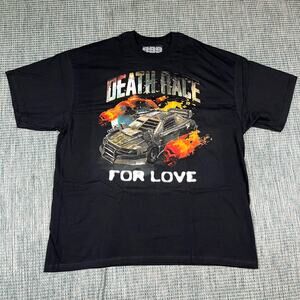 Juice WRLD 999 Death Race For Love Black Short Sleeve Tee T-Shirt Size 2XL Men’s